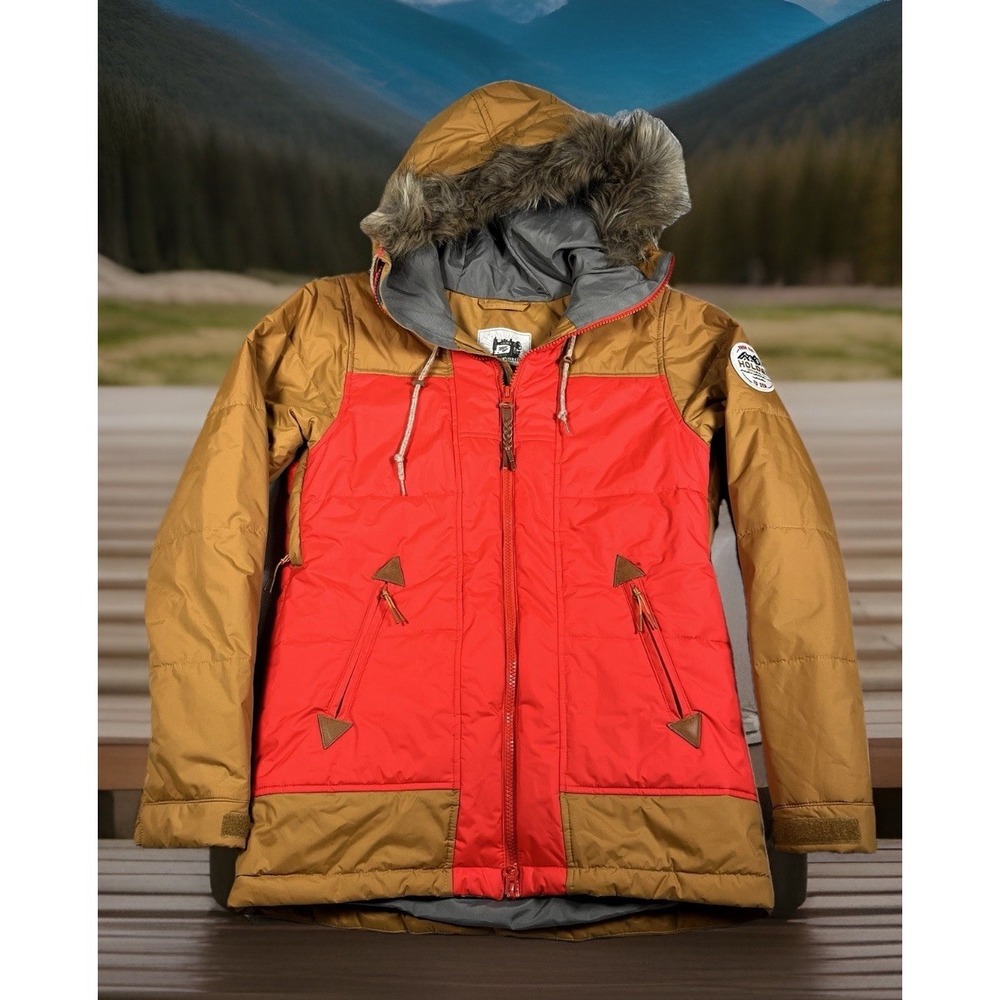 Holden Outerwear Ski/Snowboarding Jacket Men XS Waterproof‎ Fur Trim Hood NWOT